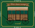 Wooden horse carriage