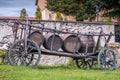 Wooden horse carriage. Royalty Free Stock Photo