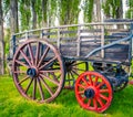 Wooden horse drawn wagon Royalty Free Stock Photo