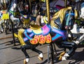 Wooden Horses On Merry Go Round Carousel Royalty Free Stock Photo