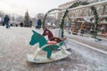 Wooden horses on Pushkin Square