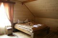 Wooden hotel room