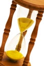 Wooden hourglass isolated