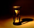 Wooden hourglass sepia