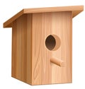 Wooden house for bird. Nesting box Royalty Free Stock Photo