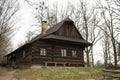 Wooden house cabin old black closeup simple life