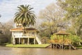 Wooden house in the Delta del Parana, Tigre Buenos Aires Argentina Royalty Free Stock Photo