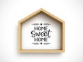 Wooden house frame on white background Royalty Free Stock Photo