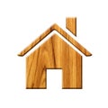 Wooden house icon