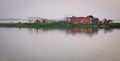 Wooden house on the lake in Inle, Myanmar