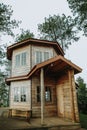 Wooden house in the middle of the jungle Royalty Free Stock Photo