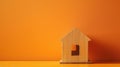 The wooden house model.AI generated image Royalty Free Stock Photo