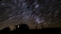 Star trails in the night sky Royalty Free Stock Photo