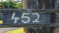 Wooden House Number Sign