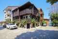 Wooden house in the old town of Nessebar in Bulgaria