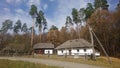 Wooden house in open air Museum of Traditional Folk Civilization Royalty Free Stock Photo