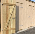 Wooden house and outhouse doors