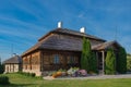 Wooden house - place of birthplace of Tadeusz Kosciuszko in Merechevshchina, near Kossovo city, Belarus Royalty Free Stock Photo