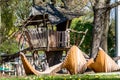 Stilt - Wooden house on props and modern wood art