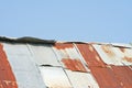 Wooden house with rusty zinc roof Royalty Free Stock Photo