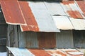 Wooden house with rusty zinc roof Royalty Free Stock Photo