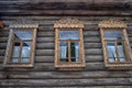 Wooden house with shutters