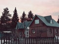 Wooden house in Sibiria Royalty Free Stock Photo
