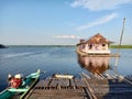 Wooden House in the Tempe Lake