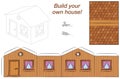 Wooden House Template Paper Model