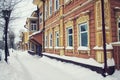 Wooden house in Tomsk Royalty Free Stock Photo