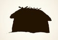 Wooden house. Vector drawing Royalty Free Stock Photo