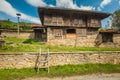 Wooden house in the village Zheravna of Balkan. Sunny day in September Royalty Free Stock Photo