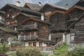 Wooden houses in Goms Valley Royalty Free Stock Photo