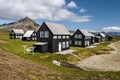 Wooden houses in Icelandic Hellnar village