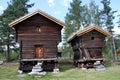 Wooden houses now serve more as skanzen Norway Royalty Free Stock Photo