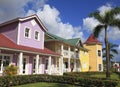 The wooden houses painted in Samana