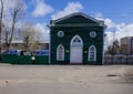 Wooden houses by the river, Arkhangelsk, Russia, North,