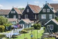 Wooden houses in the rural village of Marken, Holland