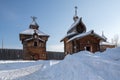 Wooden houses in Taltsy Architectural-Ethnographic Museum