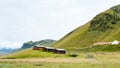 wooden houses in Vik I Myrdal village in Iceland