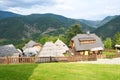 Wooden houses in village kusturicas drvengrad, serbia.