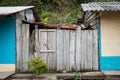 Wooden hut, barrack, garden door - wood house