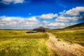 Wooden hut in Moss in Giant mountains in National park in Czech republic Royalty Free Stock Photo