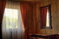 Wooden hut window Royalty Free Stock Photo