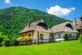 Wooden huts in  traditional village, Slovakia