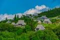 Wooden huts at Velika Planina mountains in Slovenia Royalty Free Stock Photo