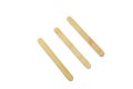 Wooden ice-cream sticks isolated on white background. Clipping path Royalty Free Stock Photo