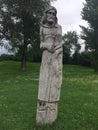 Wooden idols in Braslav Belarus