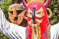 Quito, Ecuador - Wooden Inca Costume at the Equator Line Museum