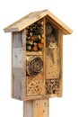 Wooden Insect House Garden Decorative Bug Hotel and Ladybird and Royalty Free Stock Photo